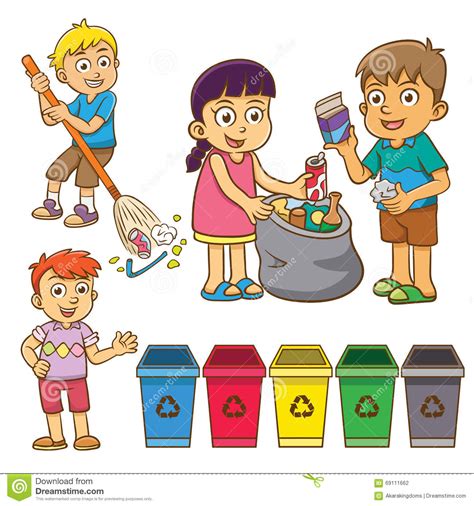 La Separación De La Basura Del Niño Para Recicla ...
