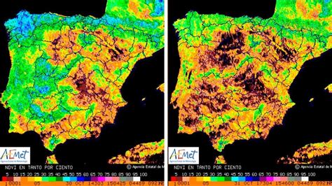 La sequía en España, en visión satelital