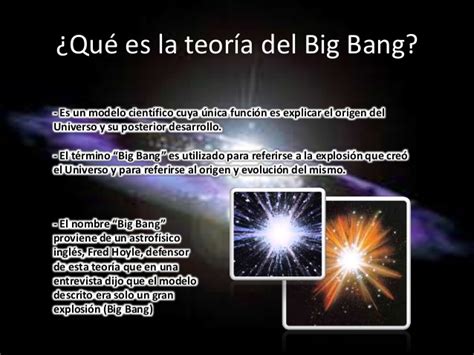 La teoría del big bang