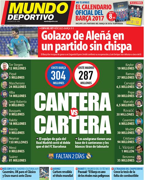 La vergonzosa portada de  Mundo Deportivo : ¿Neymar costó ...
