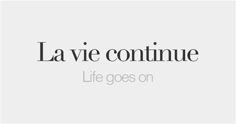 La vie continue | Life goes on | /la vi kɔ̃.ti.ny/ | Bears ...