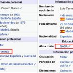 La Wikipedia Asegura Que Carrero Blanco Se Formó En La ...