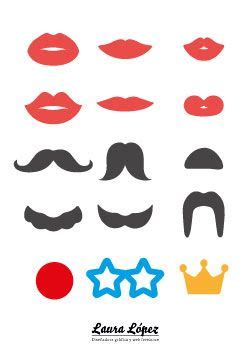 labios bigotes fotomaton lauralofer | Cumples | Pinterest ...