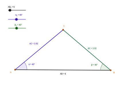 Lados de un triángulo dados dos ángulos y el lado común ...