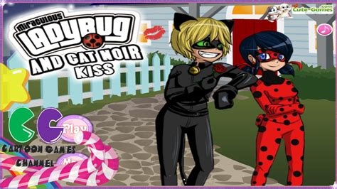 Ladybug And Cat Noir juego de besos para los niños.   YouTube