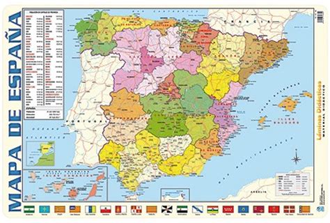 LAMINA DIDACTICA MAPA DE ESPAÑA Distribuidores, mayoristas ...
