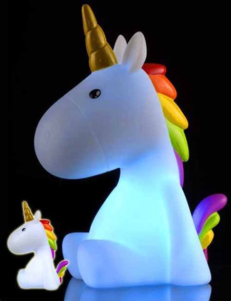 Lámpara de unicornio blanco con LED de colores del arco ...