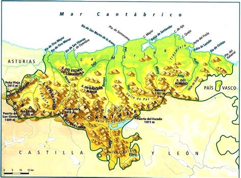 LAPICERO DE TERCERO : mapa de relieve de CANTABRIA