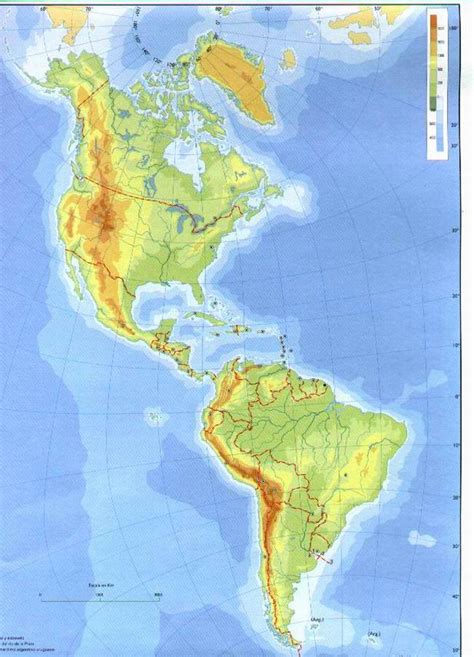 Las cosas de Andrés: Mapa físico de América