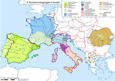Las lenguas romances en Europa   Tamaño completo