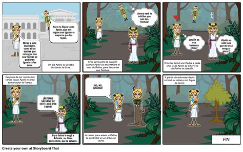 LAS LENGUAS VIVAS : Comic del mito de Apolo y Dafne