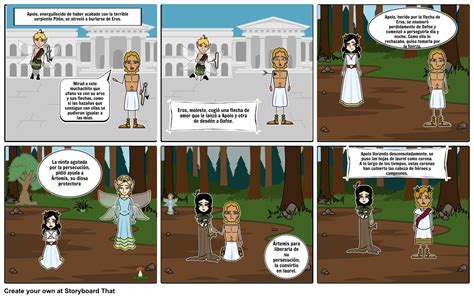 LAS LENGUAS VIVAS : Comic del mito de Apolo y Dafne