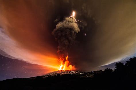Las mejores fotografías de la última erupción del Etna