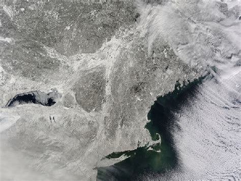 Las nevadas en Estados Unidos vistas desde el espacio ...