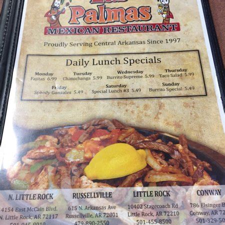 Las Palmas, North Little Rock   Menu, Prices & Restaurant ...