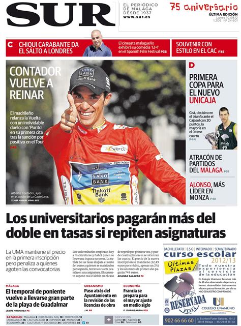 Las portadas de Diario SUR | Diario Sur |10 de Septiembre ...