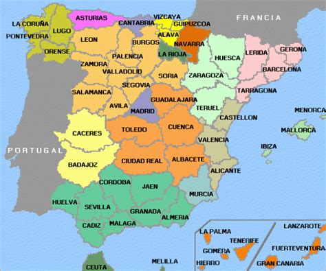 Las provincias de España | Aprén i Aprova! ESO