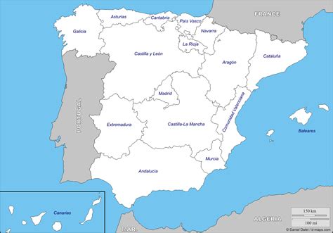 Las Regiones De Espana Mapa