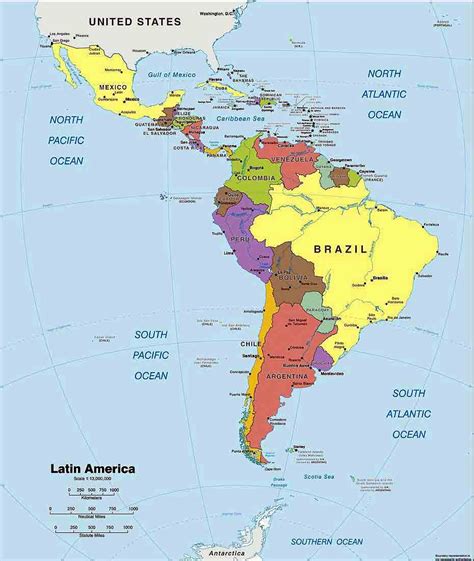 Latin America consisting of: Mexico, Guatemala, Costa Rica ...