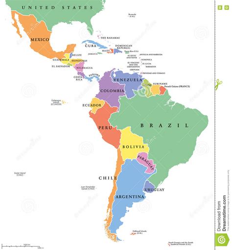 Latin America Political Map   roundtripticket.me