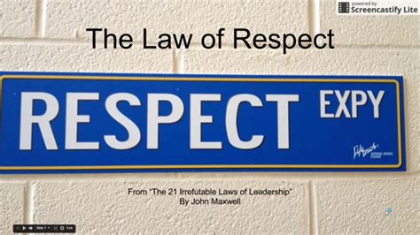 Law of Respect YouTube