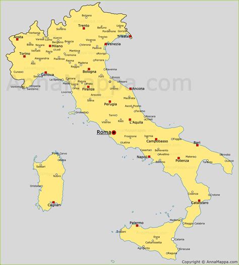 Le città d Italia sulla mappa   AnnaMappa.com