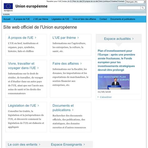 Le site web officiel de l Union européenne | Pearltrees