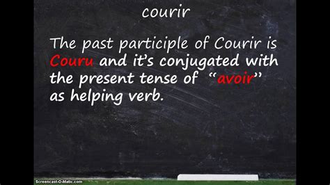 le verb courir in French   YouTube
