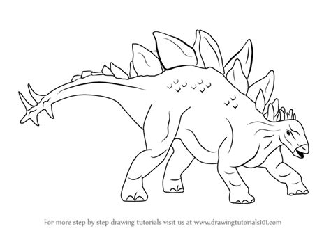 Learn How to Draw Stegosaurus Dinosaur  Dinosaurs  Step by ...