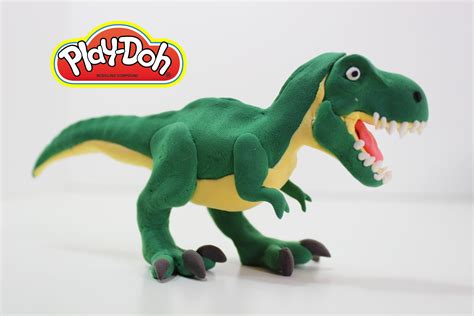 Learn how to Make T Rex dinosaur for kids using Play doh ...