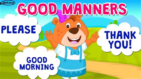 Learning good habits for kids | Good manners with ...
