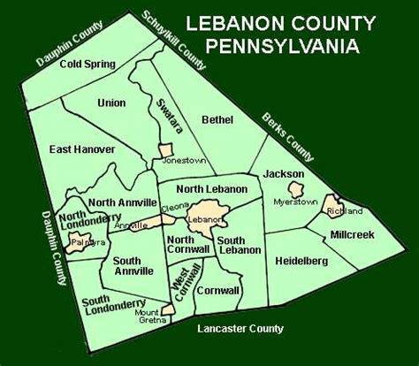 Lebanon County Pennsylvania Township Maps