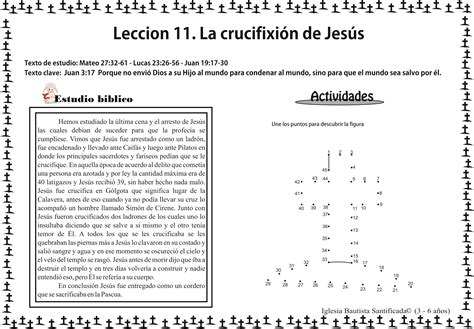 Lección 11. La crucifixión de Jesús | Iglesia de Niños