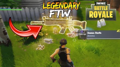 LEGENDARY SCAR FTW  FORNITE BATTLE ROYALE WIN #3   YouTube