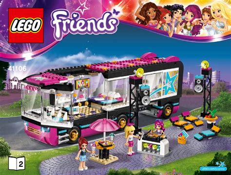 LEGO Pop Star Tour Bus Instructions 41106, Friends