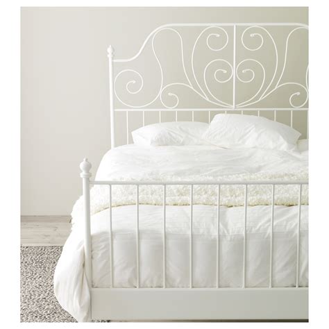 LEIRVIK Bed frame White/leirsund 140x200 cm   IKEA