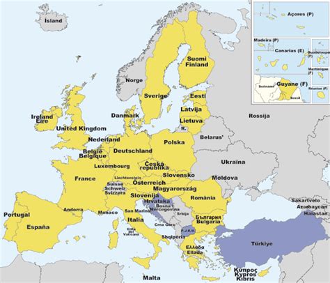 Les pays membres de l Union Européenne en 2008   Le blog ...