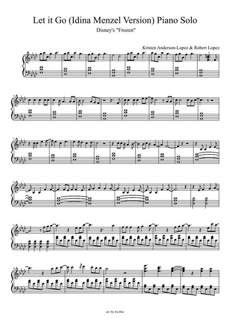 Let it Go Frozen piano sheet music pdf | Music | Pinterest ...