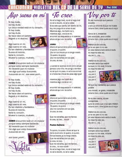 Letra   canciones de Violetta | Revistas | Pinterest