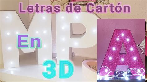 LETRAS DE CARTÓN EN 3D | Mirella Pili   YouTube
