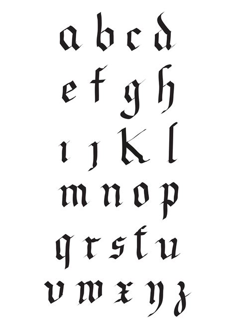 Letras góticas minúsculas Imagui