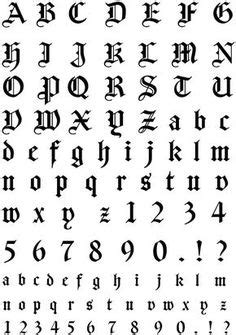 letras goticas para imprimir | Letras góticas mayúsculas y ...