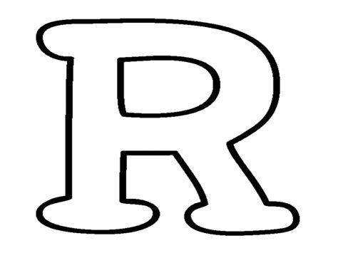 Letter R Coloring Pages Printable Moldes Letra   grig3.org