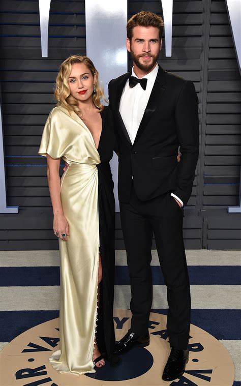 Liam Hemsworth and Miley Cyrus  Date Night at Oscars ...