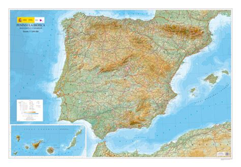 Librería Desnivel   Mapas de Mapas de España > Relieve