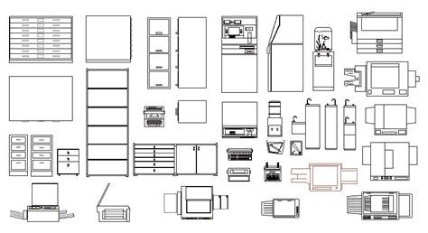 Librerías de Bloques AutoCAD: mesas y sillas de oficina