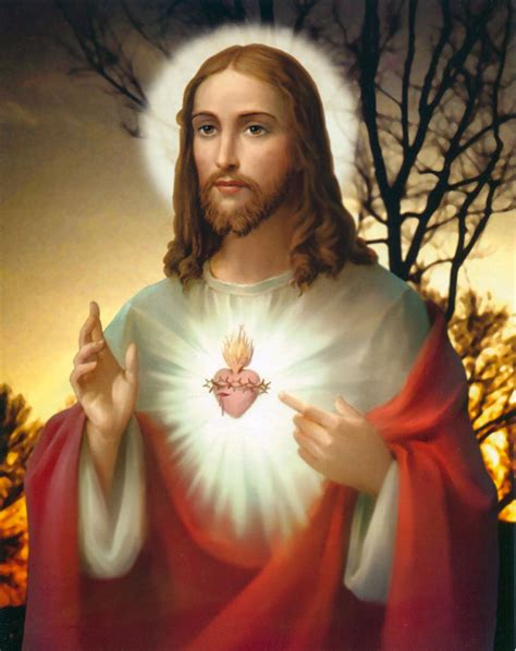 Lienzo En Tela. Sagrado Corazón De Jesús. 55 X 70 Cm ...
