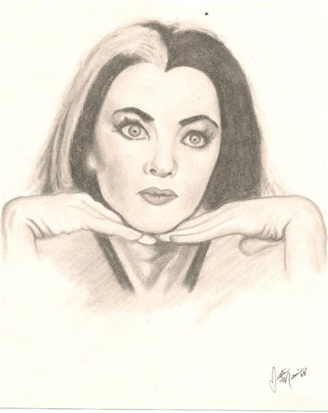 Lilly Munster. Pencil on paper by Justin Mariani ...