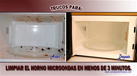 LIMPIAR LA SUCIEDAD DEL HORNO MICROONDAS EN POCO TIEMPO Y ...