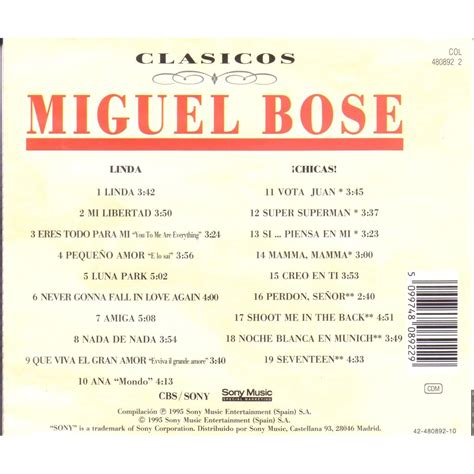 Linda / chicas  2 en 1  de Miguel Bose, CD con limahl69 ...